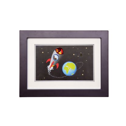 IL70524  Bambino Rocket In Space Crystal Art
